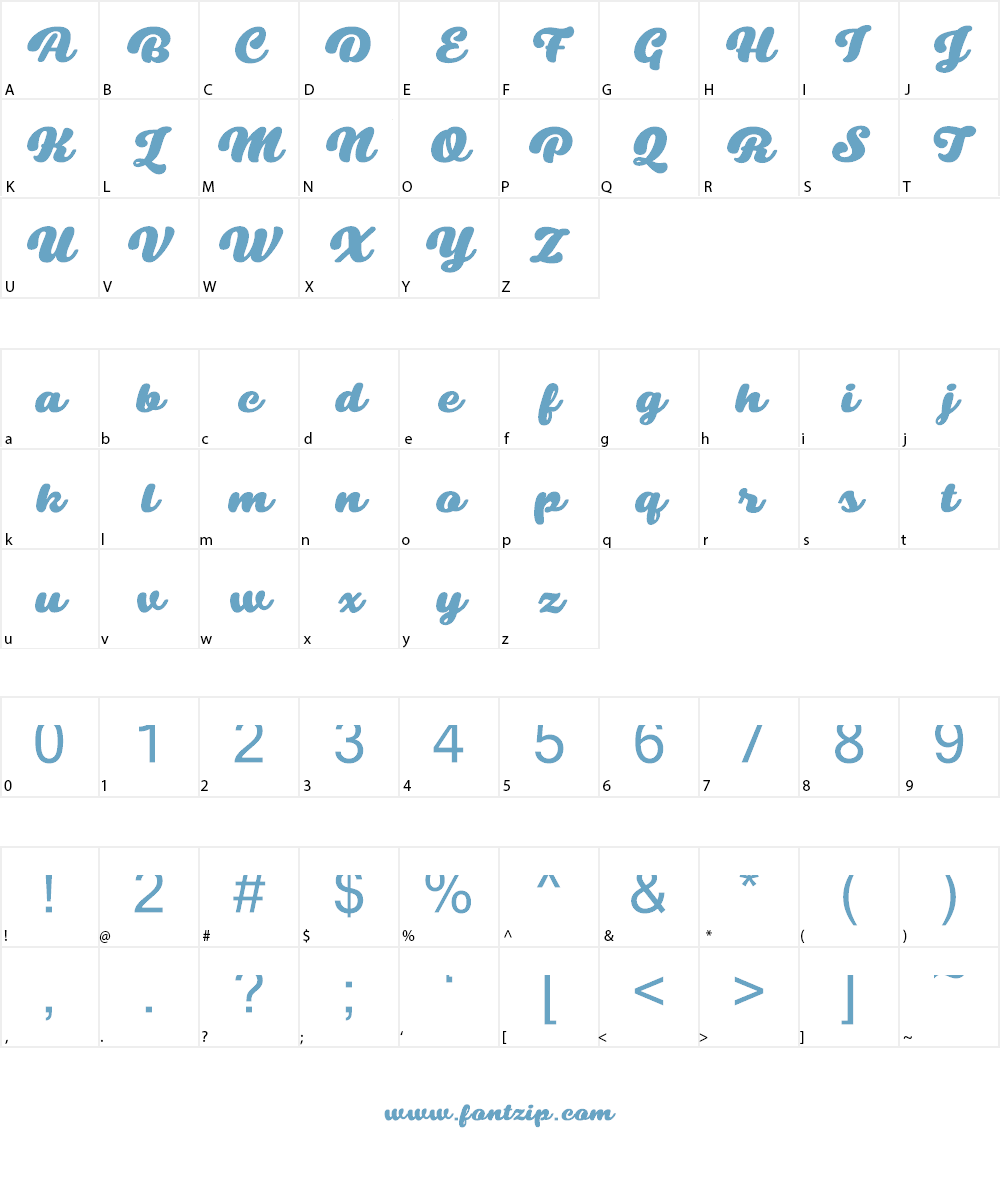 Swiftel Base DEMO Font Character